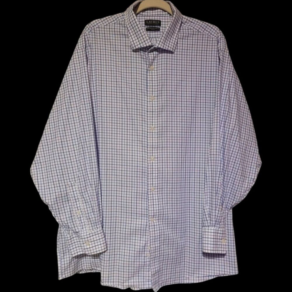 L. Ralph Lauren Black Label 'Performance Stretch Big Fit' Dress Shirt 18.5 34/35